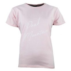 Koszulka damska Peak Mountain Atresor. Czerwone koszulki damskie Peak Mountain, bez wzorów, bez kołnierzyka, bez ramiączek. W wyprzedaży za 132.50 zł.