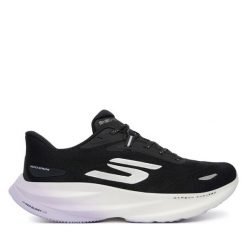 Buty do biegania Skechers. Czarne obuwie sportowe damskie Skechers, bez zapięcia, do biegania. Za 529.99 zł.