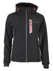 Peak Mountain Kurtka softshellowa "Acluny" w kolorze czarnym rozmiar: L. Czarne kurtki sportowe damskie Peak Mountain, l, bez wzorów, bez kaptura. Za 217.99 zł.