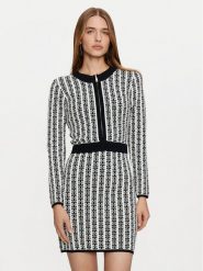 Gaudi Sukienka dzianinowa 421FD13012 Czarny Slim Fit. Czarne sukienki damskie Gaudi, bez wzorów, z dzianiny, bez ramiączek. Za 229.99 zł.