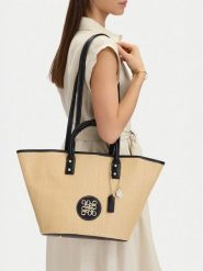 Nine West Torebka CEO-Spring Velvet-LDA9443 Beżowy. Brązowe torebki klasyczne damskie Nine West, z syntetyku, bez dodatków. Za 249.99 zł.