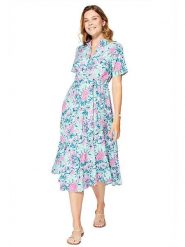 Aller Simplement Sukienka w kolorze błękitno-jasnoróżowym rozmiar: 34/36. Niebieskie sukienki damskie Aller Simplement, bez wzorów, z tkaniny, bez ramiączek. Za 100.99 zł.