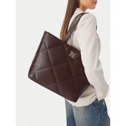Torebka Nine West. Brązowe shopper bag Nine West, bez wzorów, bez dodatków. Za 279.99 zł.