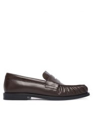 Calvin Klein Lordsy Round Loafer Lth HW0HW03126 Czarny. Czarne półbuty damskie Calvin Klein, bez wzorów, ze skóry, bez obcasa, bez zapięcia. Za 649.99 zł.