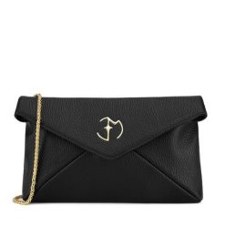 Torebka Eva Minge. Czarne listonoszki damskie Eva Minge, bez wzorów, bez dodatków. Za 279.99 zł.