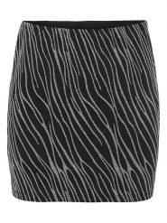Noisy may Spódnica w kolorze srebrno-czarnym rozmiar: S. Czarne spódnice damskie Noisy may, s, bez wzorów, mini. Za 61.31 zł.