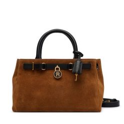 Torebka Tommy Hilfiger. Brązowe torebki klasyczne damskie Tommy Hilfiger, bez dodatków. Za 1,299.00 zł.