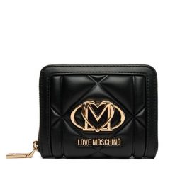 Portfel LOVE MOSCHINO. Czarne portfele damskie Love Moschino, bez wzorów. Za 459.99 zł.
