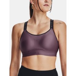 Biustonosz Treningowy Under Armour Sportowy. Fioletowe biustonosze sportowe damskie Under Armour, bez wzorów. Za 299.99 zł.