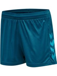 Spodenki sportowe damskie Hummel Core XK Poly Shorts Woman. Niebieskie spodenki sportowe damskie Hummel, s, bez wzorów, z materiału, z standardowym stanem, na fitness i siłownię. Za 54.99 zł.