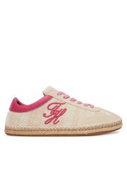 Tommy Hilfiger Espadryle Woven Logo Embroidery FW0FW09108 Beżowy. Brązowe espadryle damskie Tommy Hilfiger, bez wzorów, z materiału, bez obcasa. Za 449.99 zł.