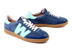 WONDERS AP-2001 baltic mint, półbuty damskie. Niebieskie półbuty damskie Wonders, bez wzorów, bez obcasa, bez zapięcia. Za 569.90 zł.