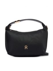 Tommy Hilfiger Torebka Th Go Crossover Nylon AW0AW18164 Czarny. Czarne torebki klasyczne damskie Tommy Hilfiger, z materiału, bez dodatków. Za 529.99 zł.
