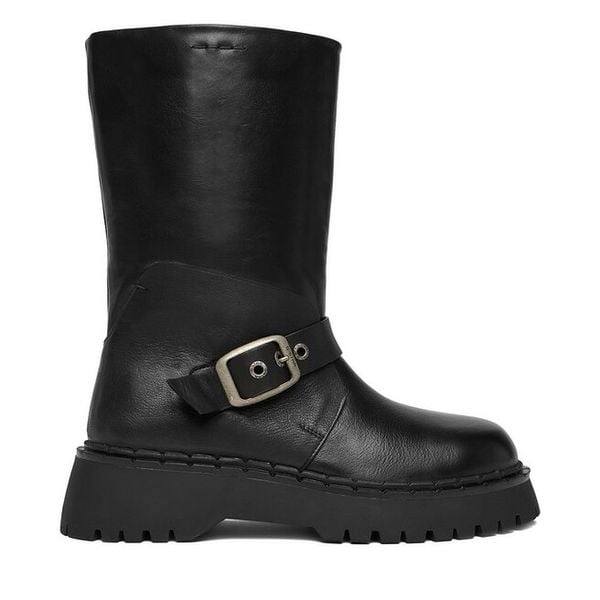 Botki G-Star Raw. Czarne botki damskie G-Star Raw, retro, bez obcasa, na płaskiej podeszwie, bez zapięcia. Za 309.99 zł.