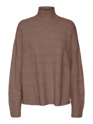 Vero Moda Sweter "Vmdoffy" w kolorze brązowym rozmiar: XS. Brązowe swetry klasyczne damskie Vero Moda, s, z materiału, bez kołnierzyka. Za 35.10 zł.