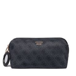 Kosmetyczka Guess. Szare kosmetyczki damskie Guess, z aplikacjami, z materiału. Za 264.99 zł.