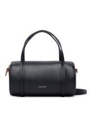 Calvin Klein Torebka Foil Logo Small Duffle Bag LV04F3663G Czarny. Czarne torebki klasyczne damskie Calvin Klein, ze skóry, bez dodatków. Za 489.99 zł.