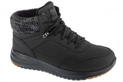 Buty zimowe damskie, Slip-Ins: On-The-Go Stellar - Ariana. Czarne obuwie trekkingowe damskie Skechers, z materiału, bez zapięcia. Za 489.99 zł.