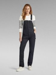 G-Star Ogrodniczki w kolorze czarnym rozmiar: L. Czarne kombinezony damskie G-Star, l, bez wzorów, retro, bez kołnierzyka, bez ramiączek. Za 402.45 zł.