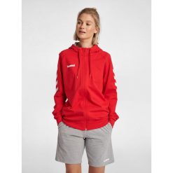 Kurtka z kapturem dla kobiet na zamek Hummel hmlGO cotton. Czerwone kurtki sportowe damskie Hummel, xl, bez wzorów, z bawełny, z kapturem. Za 200.70 zł.