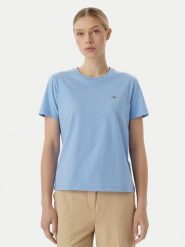 Gant T-Shirt 4200200 Niebieski Regular Fit. Niebieskie t-shirty damskie Gant, s, bez wzorów, z bawełny, bez kołnierzyka. Za 210.99 zł.