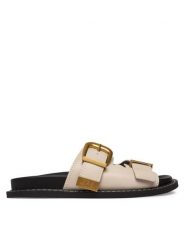 Steve Madden Klapki 11004702 Beżowy. Brązowe klapki damskie Steve Madden, bez wzorów, ze skóry, bez obcasa, bez zapięcia. Za 429.99 zł.