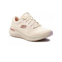 Tenisówki Skechers Model Arch Fit 2.0 Kolor Beżowy. Białe obuwie sportowe damskie Skechers, z tkaniny, bez zapięcia, tenisowe. Za 349.99 zł.