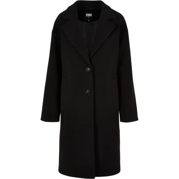 Płaszcz damski oversize Urban Classics. Czarne płaszcze damskie Urban Classics, m, bez wzorów, z materiału, bez kaptura. Za 391.85 zł.