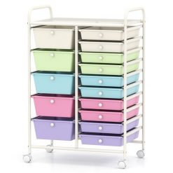 Organizer na kółkach z 15 szufladami. Akcesoria do wózków Costway. Za 251.00 zł.