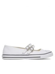Converse Baleriny Chuck Taylor All Star Dainty Mary Jane A11552C Biały. Białe balerinki damskie Converse, bez wzorów, z materiału. Za 199.99 zł.