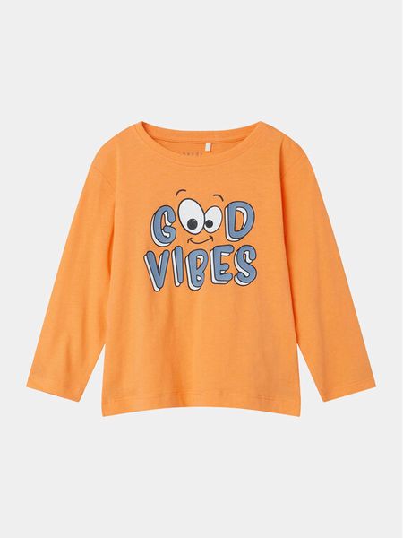 NAME IT Bluzka Vagno 13224977 Pomarańczowy Regular Fit. Brązowe t-shirty i koszulki chłopięce Name it, bez wzorów, z bawełny, bez kołnierzyka, bez ramiączek. Za 24.99 zł.