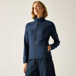 Bluza polarowa damska Florena z zamkiem błyskawicznym. Niebieskie bluzy damskie Regatta, bez wzorów, z elastanu, bez kaptura. Za 298.00 zł.