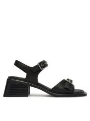 Vagabond Shoemakers Sandały Ines 5911-101-20 Czarny. Czarne sandały damskie Vagabond Shoemakers, bez wzorów, ze skóry, bez obcasa, na słupku, bez zapięcia. Za 539.99 zł.