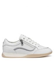 Geox Sneakersy D Maryemy D563BB 085NF C0007 Biały. Białe obuwie sportowe damskie Geox, ze skóry, bez zapięcia. Za 359.99 zł.