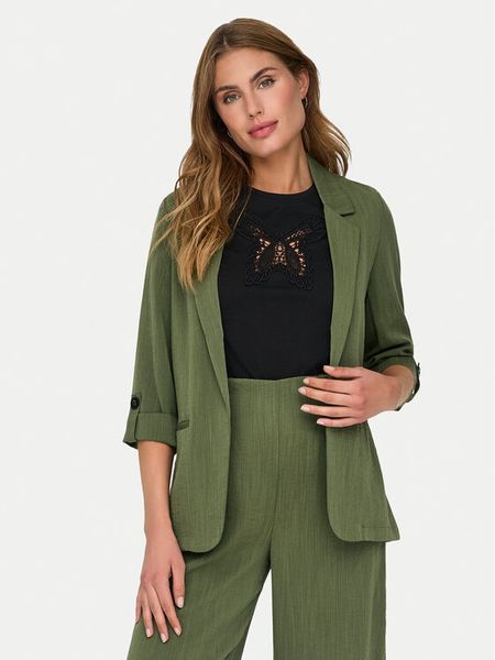 ONLY Marynarka Marsa 15308084 Zielony Loose Fit. Zielone marynarki i żakiety damskie Only, s, bez wzorów, z wiskozy. Za 129.99 zł.
