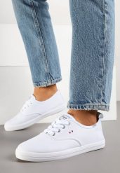 Białe Tenisówki Vices w Klasycznym Stylu Gallriva. Białe obuwie sportowe damskie Born2be, na lato, bez zapięcia, tenisowe. Za 44.99 zł.