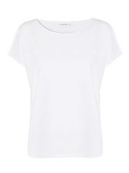 TATUUM Koszulka "Mandini" w kolorze białym rozmiar: L. Białe bluzki damskie TATUUM, l, bez wzorów, bez kołnierzyka, bez ramiączek. Za 79.77 zł.