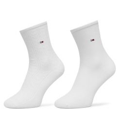 Skarpety długie Tommy Hilfiger. Białe skarpetki damskie Tommy Hilfiger, bez wzorów. Za 59.99 zł.