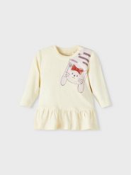 NAME IT Bluzka 13210044 Écru Regular Fit. Bluzki i koszule dziewczęce Name it, bez wzorów, z bawełny, bez kołnierzyka, bez ramiączek. Za 64.99 zł.
