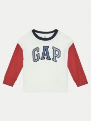 Gap Bluzka 598355-01 Biały Regular Fit. Białe t-shirty i koszulki chłopięce GAP, bez wzorów, z bawełny, bez kołnierzyka, bez ramiączek. Za 59.99 zł.