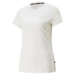 T-shirt z krótkim rękawem damski Puma ESS+ EMBROIDERY. Białe koszulki sportowe damskie Puma, l, bez wzorów, bez ramiączek. Za 75.00 zł.