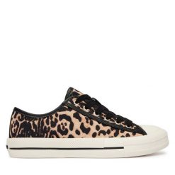 Trampki Guess. Brązowe trampki damskie Guess, z aplikacjami, bez zapięcia. Za 364.99 zł.