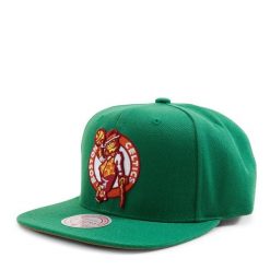 Czapka typu snapback Boston Celtics Like Mike. Zielone czapki z daszkiem damskie Mitchell & Ness, bez wzorów. Za 186.00 zł.