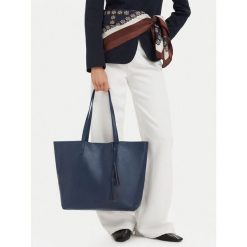 Torebka JENNY. Niebieskie shopper bag Jenny, bez wzorów, bez dodatków. Za 159.99 zł.