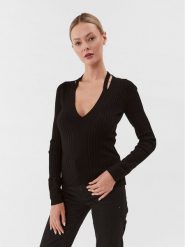 Guess Sweter W3BR30 Z2V42 Czarny Regular Fit. Czarne swetry klasyczne damskie Guess, m, z wiskozy, bez kołnierzyka. Za 569.99 zł.