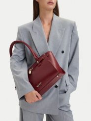 Nine West Torebka EO-GOLDEN FRAME-LDA9424 Bordowy. Czerwone torebki klasyczne damskie Nine West, ze skóry, bez dodatków. Za 279.99 zł.