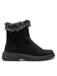 Caprice Botki 9-25450-43 Czarny. Czarne botki damskie Caprice, ze skóry, bez obcasa, na płaskiej podeszwie, bez zapięcia. Za 599.99 zł.
