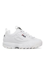 Fila Sneakersy Disruptor Low Wmn 1010302.1FG Biały. Białe obuwie sportowe damskie Fila, ze skóry, bez zapięcia. Za 279.99 zł.