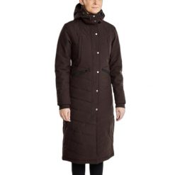 Długa kurtka puchowa z kapturem damska Montar Dicte. Brązowe kurtki damskie MONTAR, bez wzorów, z puchu, z kapturem. Za 1,182.50 zł.