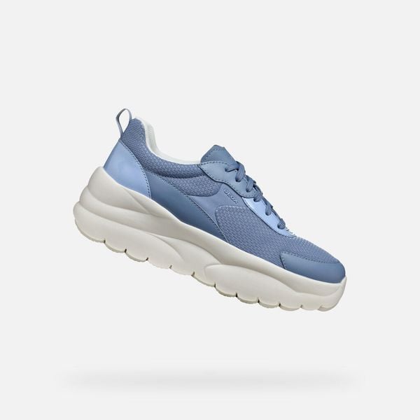 Buty GEOX D XTORS Niebieski. Niebieskie obuwie trekkingowe damskie Geox, z syntetyku, bez zapięcia. Za 336.99 zł.